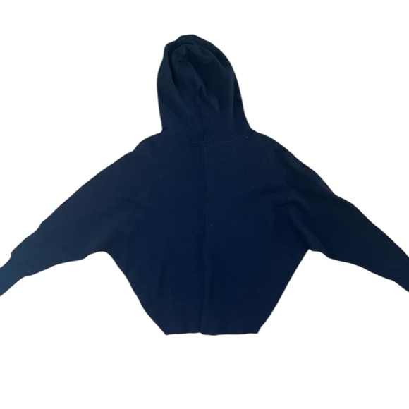 For The Republic Dolman Sleeve Ribbed Hoodie Women’s Medium Black - Picture 8 of 11